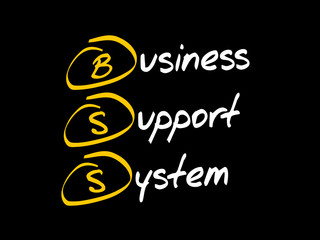 BSS - Business Support System, acronym concept background