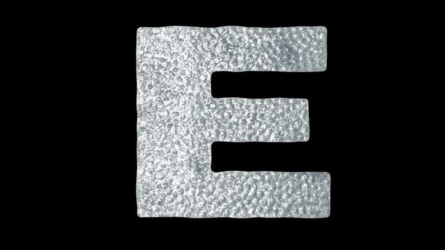 Letter E - Animated Ice Water Letters Concept 