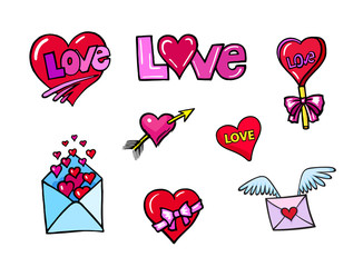 Pop art style stickers