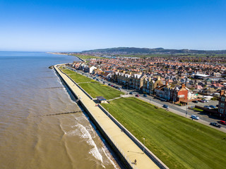 Aerial view of Rhyl in Wales - UK