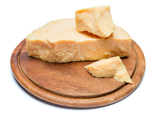 pieces of parmesan or parmigiano cheese