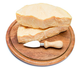 pieces of parmesan or parmigiano cheese