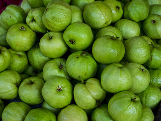 Green fruits in the market