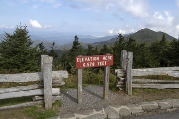 Fototapeta na wymiar Mount Mitchell State Park Mountain View in North Carolina