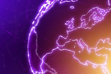 Europe continent abstract illustration