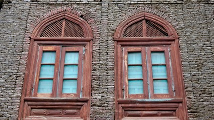 Srinagar Stadtansicht, Häuser und Gebäude in Kashmir, Indien