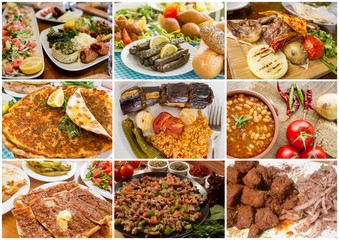 Turkish foods collage