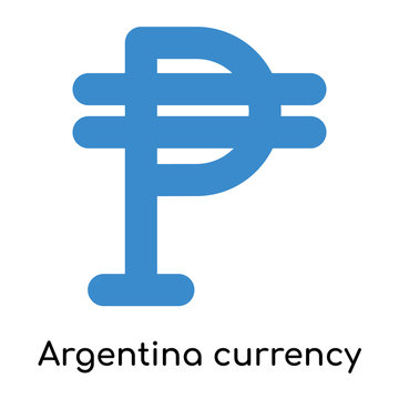 Argentina Currency Icon Isolated On White Background