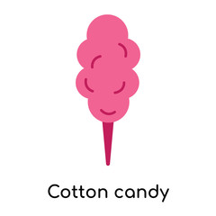 Cotton candy icon isolated on white background