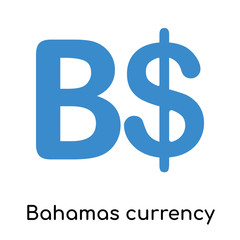 Bahamas currency icon isolated on white background