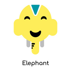 Elephant icon isolated on white background