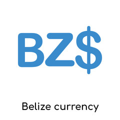 Belize currency icon isolated on white background