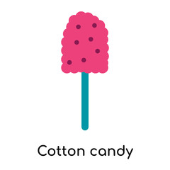 Cotton candy icon isolated on white background