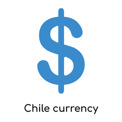 Obraz premium Chile currency icon isolated on white background