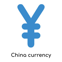 China currency icon isolated on white background