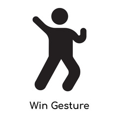 Win Gesture icon isolated on white background