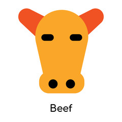 Beef icon isolated on white background