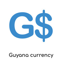 Guyana currency icon isolated on white background