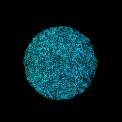 Circle pattern with network line pattern. Concept of planet, global network, IoT technology, satellite communication, internet web. Vector illustration