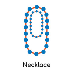 Necklace icon isolated on white background