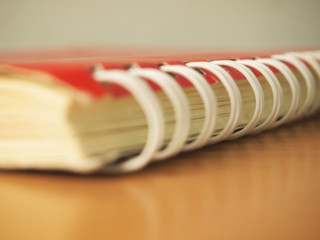 close up of a blank white book