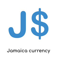 Jamaica currency icon isolated on white background