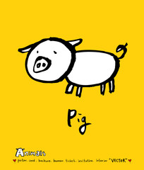 동물 일러스트 / 손으로 그린 동물 그림