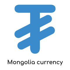 Obraz premium Mongolia currency icon isolated on white background