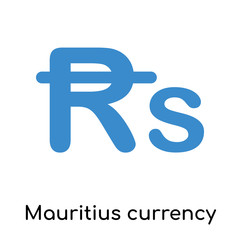Mauritius currency icon isolated on white background