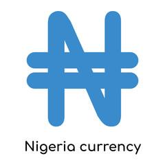 Nigeria currency icon isolated on white background