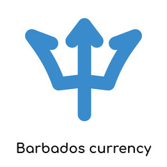 Barbados currency icon isolated on white background