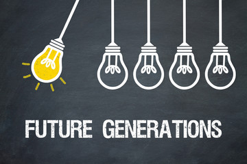 Fototapeta premium Future Generations / Lampen / Konzept