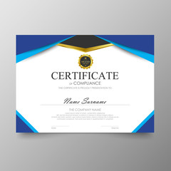 Certificate Premium template awards diploma background vector modern value design and layout luxurious.cover leaflet elegant horizontal Illustration in size pattern.