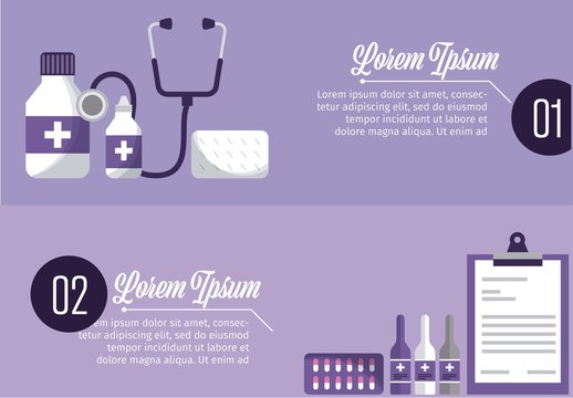 Illustrated Medical Infographic in Purple