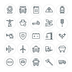Modern Simple Set of transports, industry, nature, security Vector outline Icons. Contains such Icons as  data, power,  equipment,  sign,  and more on white background. Fully Editable. Pixel Perfect