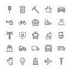 Modern Simple Set of transports, industry, nature, security Vector outline Icons. Contains such Icons as  house,  background,  home,  light and more on white background. Fully Editable. Pixel Perfect
