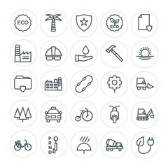 Modern Simple Set of transports, industry, nature, security Vector outline Icons. Contains such Icons as  energy,  concrete,  season, change and more on white background. Fully Editable. Pixel Perfect