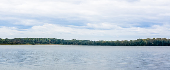 Panorama view on the lake