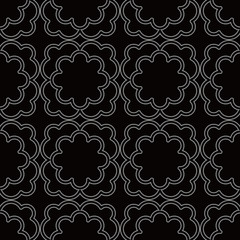 Antique seamless background Curve Cross Frame Flower