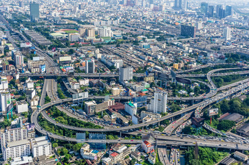 Fototapeta na wymiar Bangkok cityscape top view