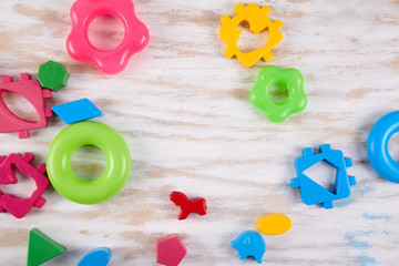 Naklejka premium Background with toys