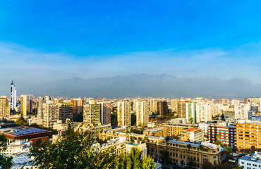 Obraz premium Panoramic cityscape of Santiago de Chile