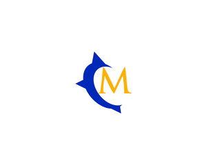 m letter compass logo