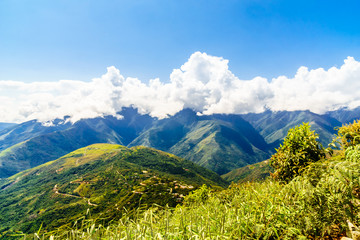 Mountain landscape in the Yungas by Coroico - Bolivia