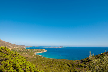 Fototapeta na wymiar Landscape of coast of Sardinia - Villasimius