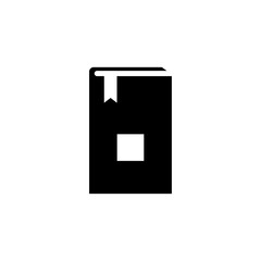Bible Holy Book. Flat Vector Icon. Simple black symbol on white background