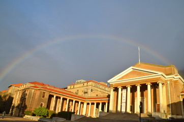 View of the campus of the University of Cape Town (UCT), a public research university located in...