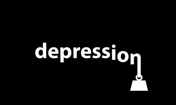 Depression logo vector icon.