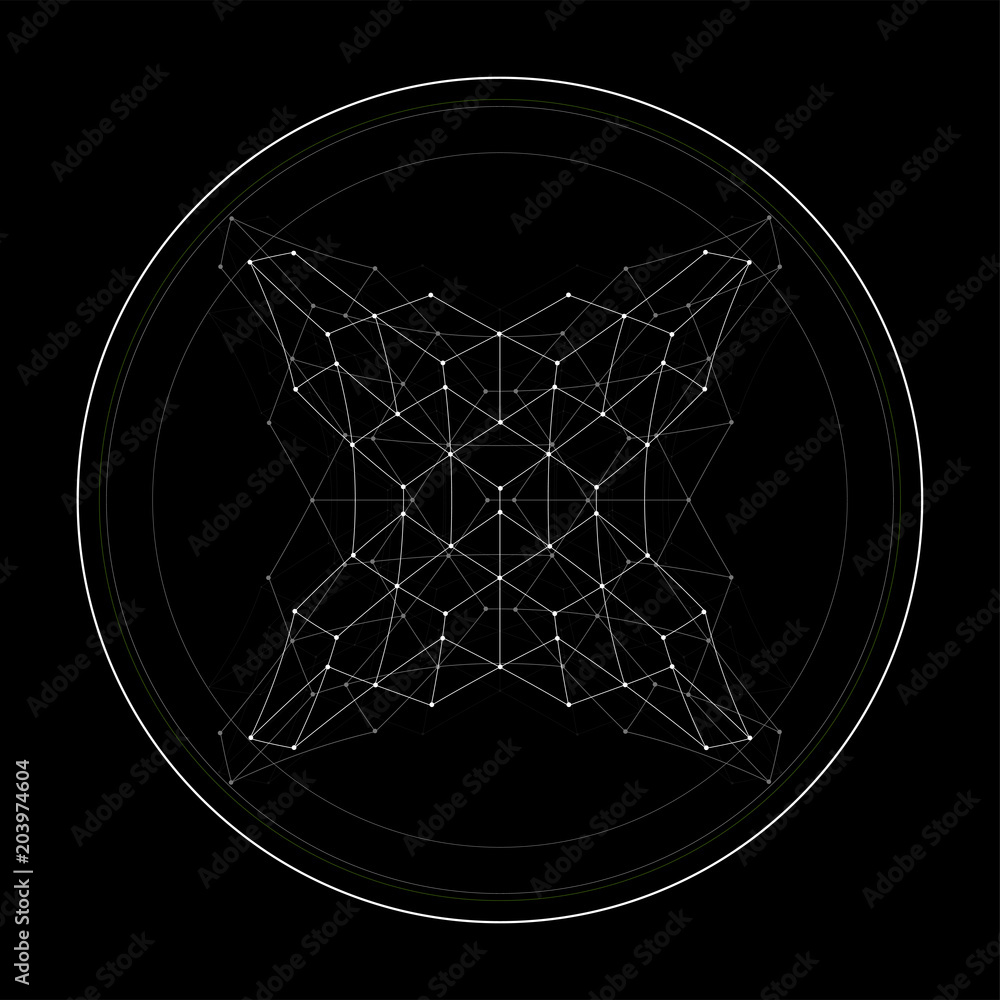 Poster big data tech polygon abstract background