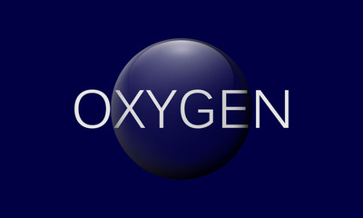O2 oxygen concept logo vector icon. 3d illustration.